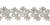 RHS-TRM-1341-SILVER.  CRYSTAL RHINESTONE TRIM - 3 INCHES WIDE