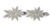 RHS-TRM-1565-SILVER.  CRYSTAL RHINESTONE TRIM - 3 INCHES WIDE - REPEAT LENGTH 5 INCHES