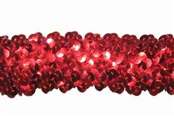 lst-sqn-104-4lines-red.  Stretch Sequin Lace