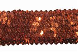 lst-sqn-106-6lines-copper.  Stretch Sequin Lace