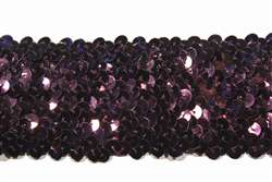 lst-sqn-106-6lines-purple.  Stretch Sequin Lace